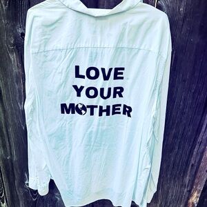 LOVE YOUR MOTHER Calvin Klein White Button Down Shirt